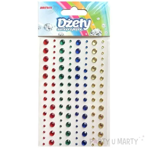 dzety samoprzylepne krysztalki mix brewis 3 7 mm 120 szt