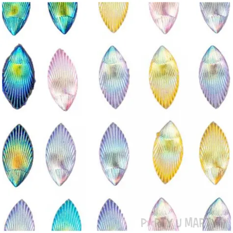 dzety samoprzylepne krysztalki muszelki mix aliga 30 szt
