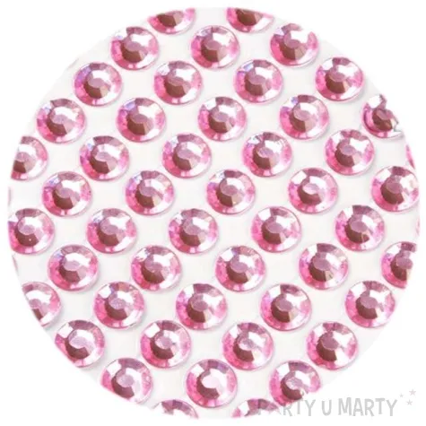 dzety samoprzylepne krysztalki rozowe jasne 6 mm 260 szt