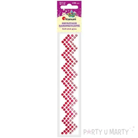 dzety samoprzylepne krysztalki rozowy mix 138 szt titanum