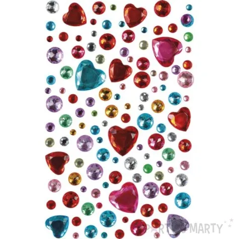 dzety samoprzylepne krysztalki serca i okragle mix titanum 109 szt
