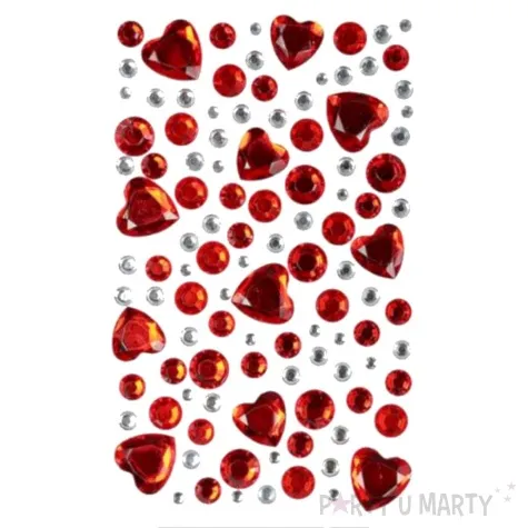 dzety samoprzylepne krysztalki serca i perelki mix titanum 109 szt