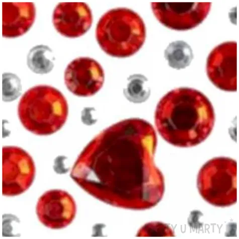 dzety samoprzylepne krysztalki serca i perelki mix titanum 109 szt