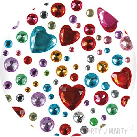 dzety samoprzylepne krysztalki serca mix titanum