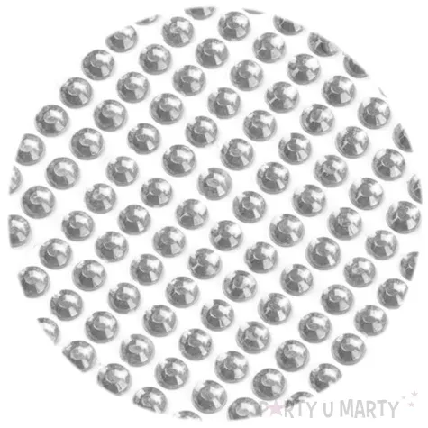 dzety samoprzylepne krysztalki srebrne 3 mm 750 szt