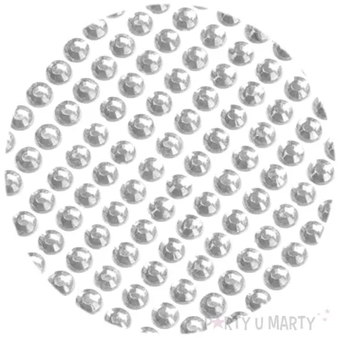 dzety samoprzylepne krysztalki transparent 8 mm 96 szt