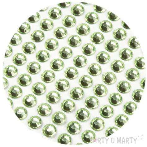 dzety samoprzylepne krysztalki zielone 3 mm 750 szt