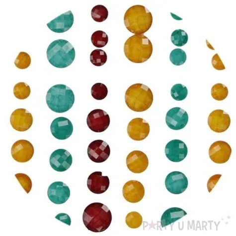 dzety samoprzylepne krysztalki zolto seledynowo bordowe 50 szt titanum