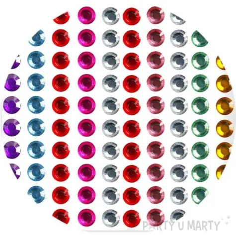 dzety samoprzylepne krysztaly mix titanum 6 mm 100 szt