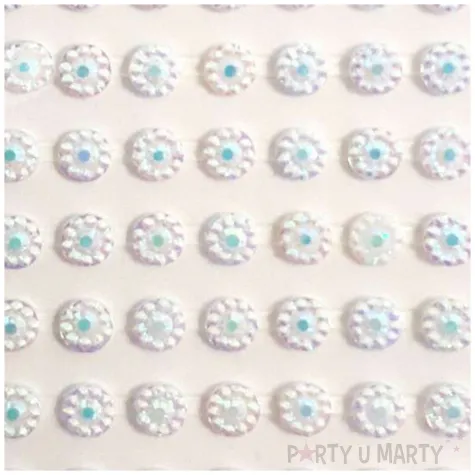 dzety samoprzylepne krysztaly opalizujace srebrne jasne 4mm 738 szt