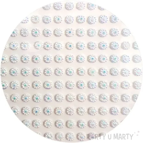 dzety samoprzylepne krysztaly opalizujace srebrne jasne 4mm 738 szt