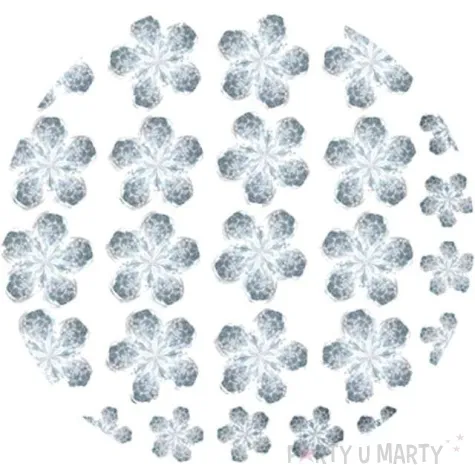 dzety samoprzylepne kwiatki krysztalki srebrne 52 szt titanum