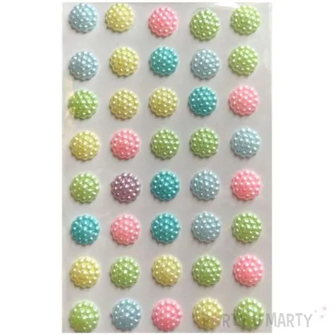 dzety samoprzylepne kwiatki mix brewis 14 mm 40 szt