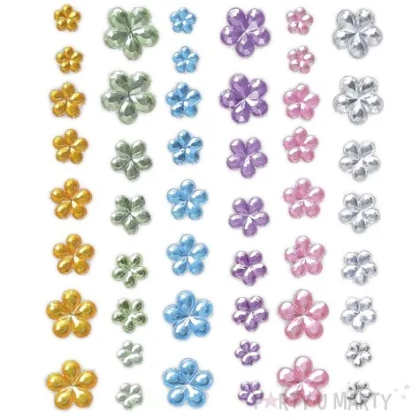 dzety samoprzylepne kwiatki mix titanum 48 szt