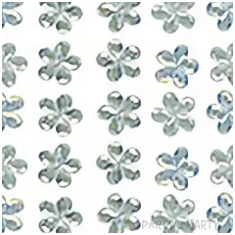 dzety samoprzylepne kwiatki srebrne 6 mm titanum 308 szt