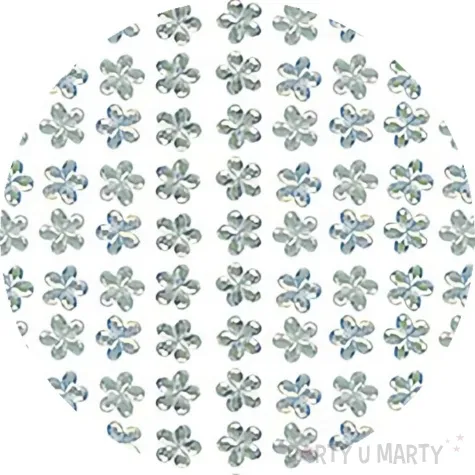 dzety samoprzylepne kwiatki srebrne 6 mm titanum 308 szt