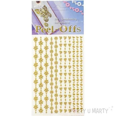 dzety samoprzylepne naklejki krysztalki mix zlote brewis