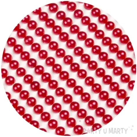 dzety samoprzylepne perelki 3d okragle czerwone brewis