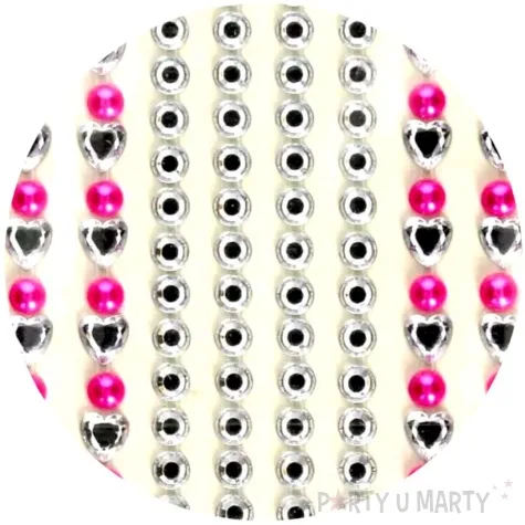 dzety samoprzylepne perelki 3d okragle srebrny roz brewis