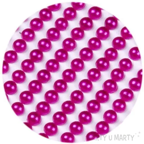 dzety samoprzylepne perelki amarantowe 6 mm 260 szt