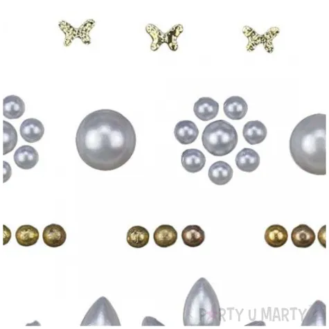 dzety samoprzylepne perelki krople zestaw kreatywny do dekorowania 44 szt