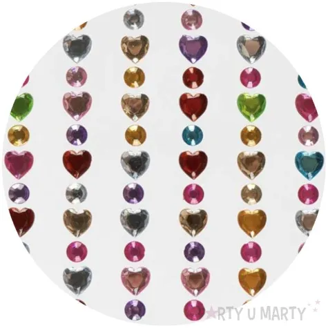 dzety samoprzylepne serca i perelki mix arpex 120 szt