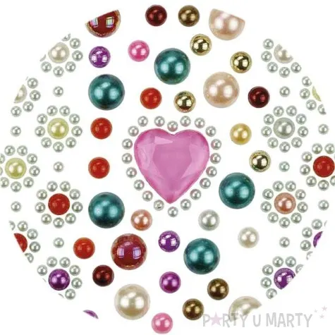 dzety samoprzylepne serce i perelki mix titanum