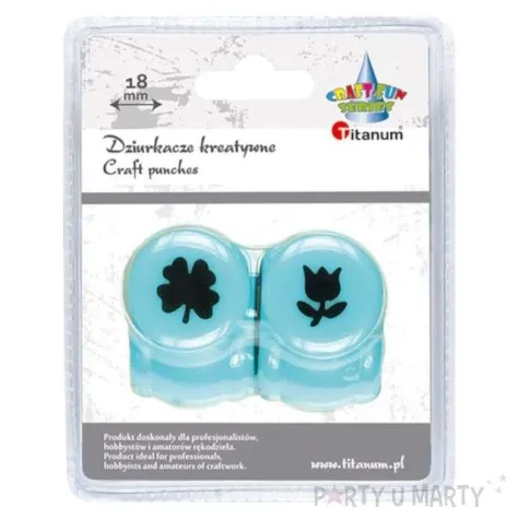 dziurkacz kreatywny koniczyna i tulipan titanum 2 szt 18mm