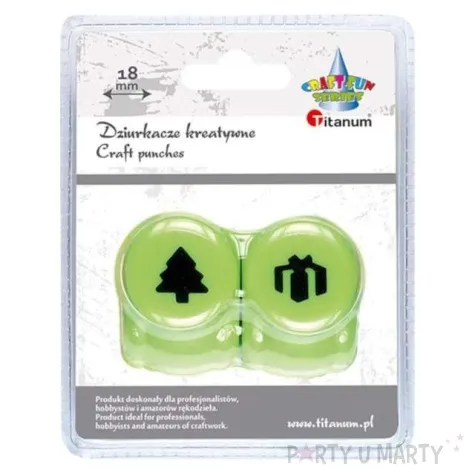 dziurkacz kreatywny prezent choinka zielony titanum 18mm