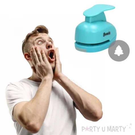 dziurkacz kreatywny swiateczna choinka blekitny brewis 1 6 cm