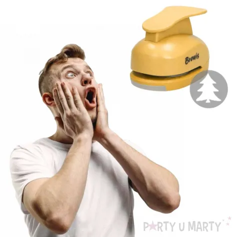 dziurkacz kreatywny swiateczna choinka zolty brewis 5 cm