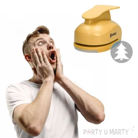 dziurkacz kreatywny swiateczna choinka zolty brewis 7 6 cm