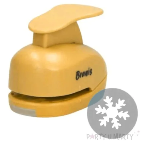 dziurkacz kreatywny swiateczna sniezynka zolty brewis 3 8 cm