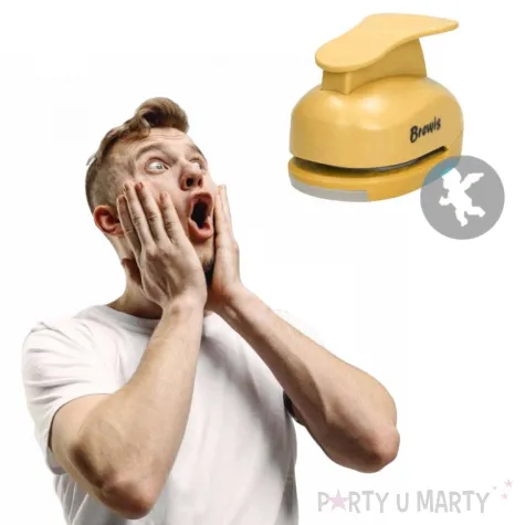 dziurkacz kreatywny swiateczny aniolek zolty brewis 5 cm