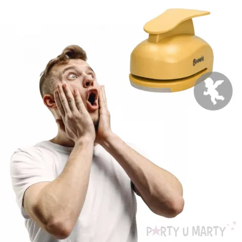 dziurkacz kreatywny swiateczny aniolek zolty brewis 7 6 cm