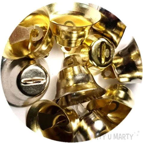 dzwoneczki dekoracyjne swiateczne zloto srebrne aliga 20 mm 10 szt