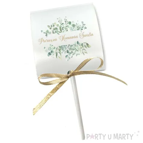 etui na lizaka komunia swieta podziekowanie eukaliptus beauty 3 szt