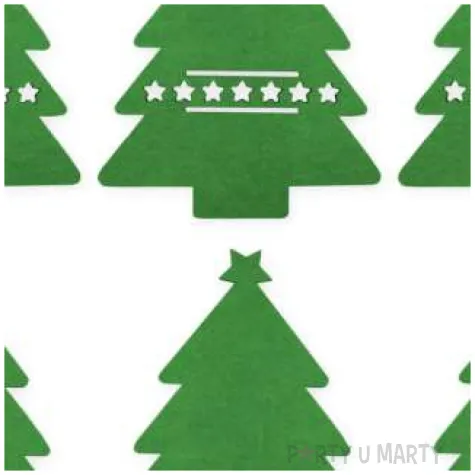 etui na sztucce choinki pod sztucce zielone partypal 6 szt