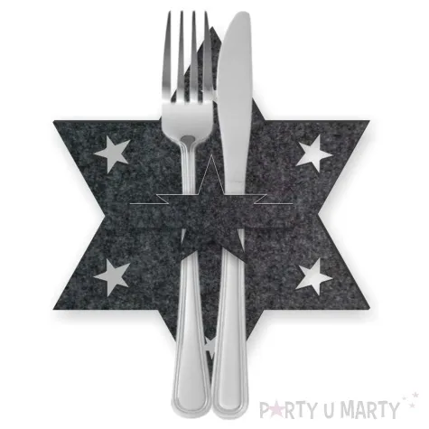 etui na sztucce gwiazda grafitowy 2 szt