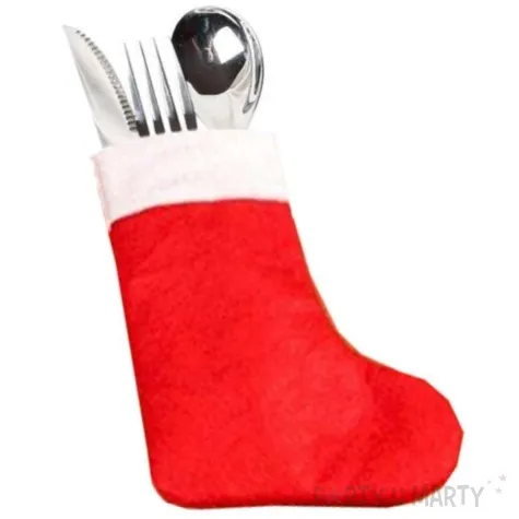 etui na sztucce i serwetki skarpetka mikolaja classic kraszek 4 szt