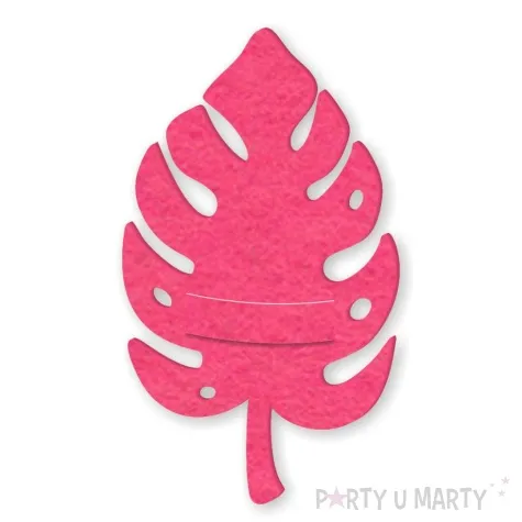 etui na sztucce lisc monstery rozowy 2 szt