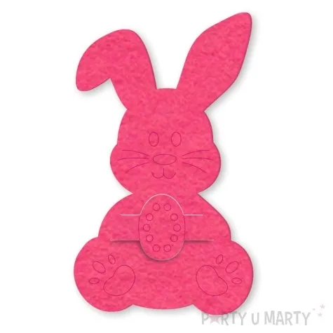 etui na sztucce wielkanocny kroliczek rozowy 2 szt