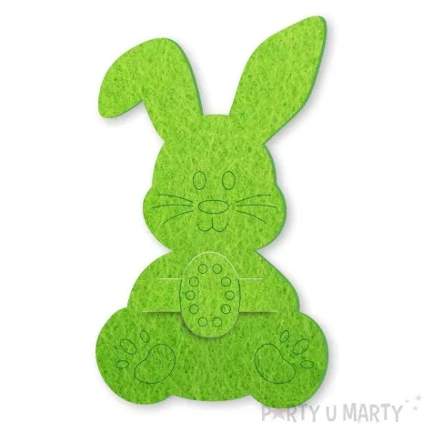 etui na sztucce wielkanocny kroliczek zielony 2 szt