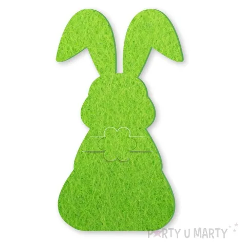 etui na sztucce wielkanocny krolik uszatek zielony 2 szt