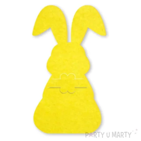 etui na sztucce wielkanocny krolik uszatek zolty 2 szt