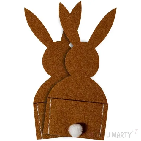 etui na sztucce zajaczek brazowy arpex 2 szt