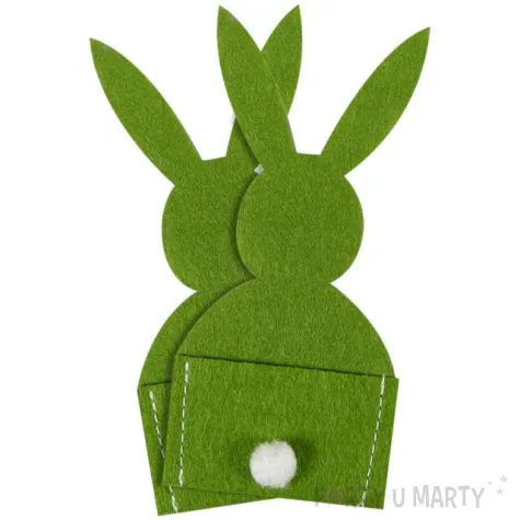 etui na sztucce zajaczek zielony arpex 2 szt