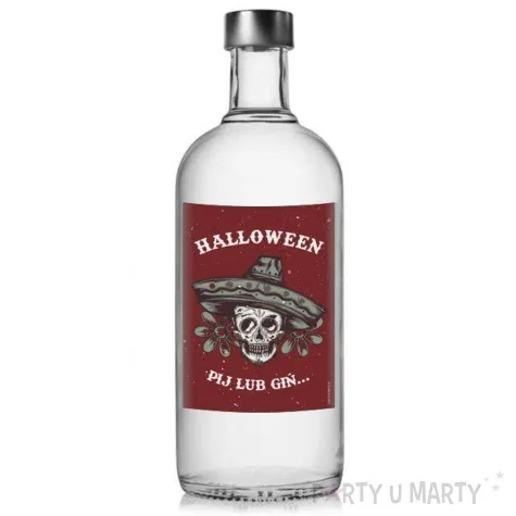 etykieta na butelke halloween pij lub gin 85x120 mm 5 szt