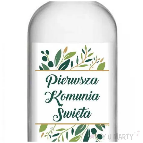 etykieta na butelke komunia swieta 85x120 mm 5 szt