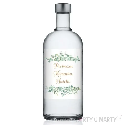 etykieta na butelke komunia swieta eukaliptus beauty 85x120 mm 5 szt
